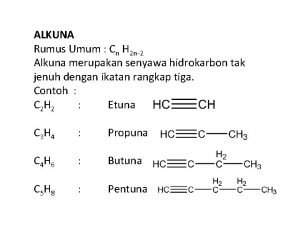 Rumus struktur alkuna