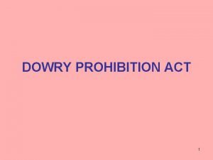 What is dowry