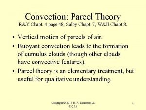 Convection Parcel Theory RY Chapt 4 page 48