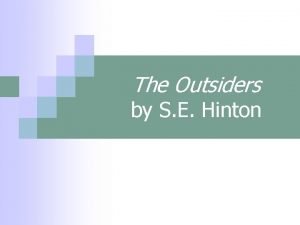 The Outsiders by S E Hinton Character List