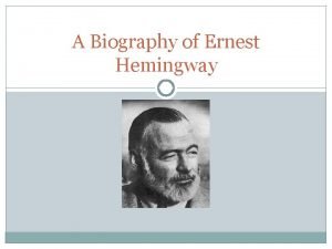 Ernest bio