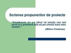 Scrierea propunerilor de proiecte ntotdeauna mi sa prut