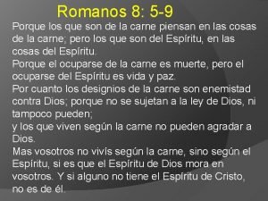 Romanos 8 5-9