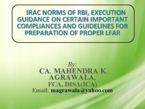 Irac guidelines