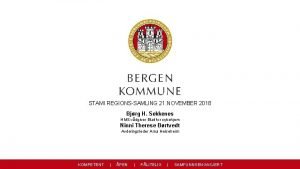 STAMI REGIONSSAMLING 21 NOVEMBER 2018 Bjrg H Sekkenes