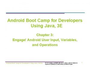 Android Boot Camp for Developers Using Java 3