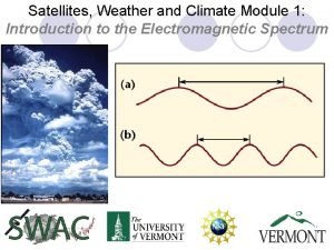 Satellites Weather and Climate Module 1 Introduction to