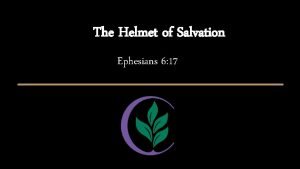 What does the helmet of salvation mean