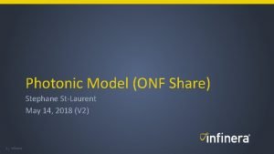 Photonic Model ONF Share Stephane StLaurent May 14