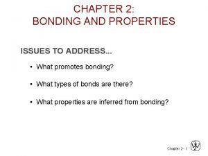 Secondary bonds