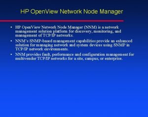 Hp node manager