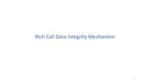 Rich call data