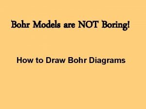 How to draw a bohr model