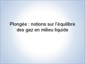Plonge equilibre Plonge equilibre