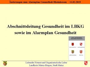 nderungen zum Alarmplan Gesundheit Rheinhessen 11 02 2019