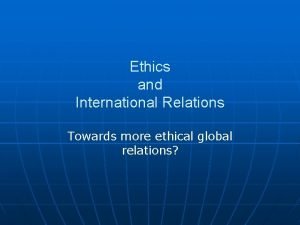 International ethics definition