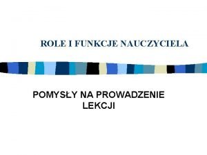 Funkcje nauczyciela