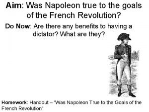 Goals of napoleon