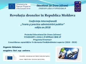 Revoluia dronelor n Republica Moldov Conferina Internaional Teoria