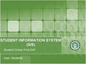 Student information system benilde