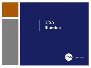 Csa illumina Csa illumina