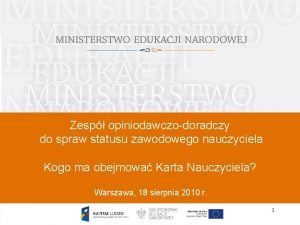 Zesp opiniodawczodoradczy do spraw statusu zawodowego nauczyciela Kogo