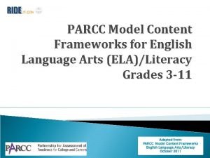 Parcc model content frameworks