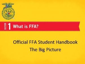 How many paragraphs are in the ffa creed