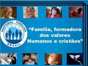 Famlia formadora dos valores Humanos e cristos A