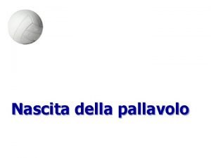 Nascita pallavolo