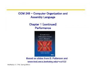 COM 249 Computer Organization and Assembly Language Chapter