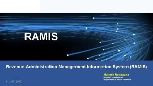 Revenue administration management information system
