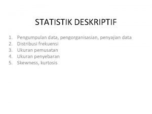 Pengorganisasian data statistik