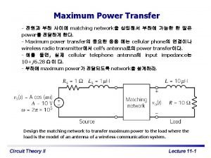 L matching network L matching network
