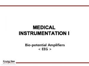 Biopotential Amplifiers EEG EEG Signal Setting 50 u