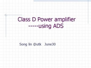 Ad power amplifier