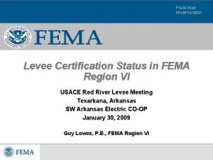 Fema levee certification