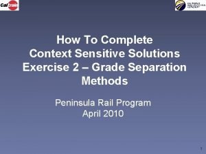 How To Complete Context Sensitive Solutions Exercise 2