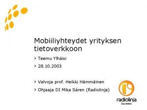 Yritys mobiiliyhteys