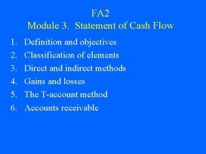 Cash flow 1 2 3