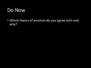 Theory of emotion