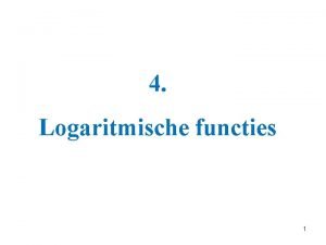 Inverse functie logaritme