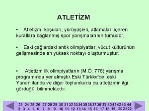 ATLETZM Atletizm koular yryleri atlamalar ieren kurallara balanm