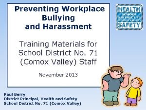 Bullying and harassment training