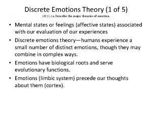 Discrete emotion theory