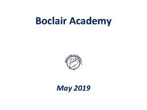 Boclair Academy May 2019 Boclair Academy Included and