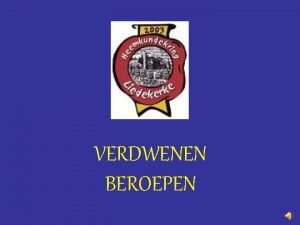 Verdwenen beroepen