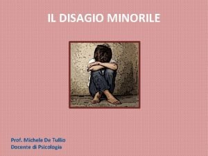 Disagio minorile psicologia