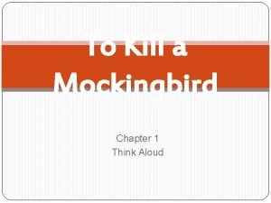 To kill a mockingbird chapter 1 read aloud