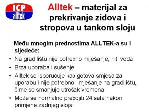 Alltek materijal za prekrivanje zidova i stropova u